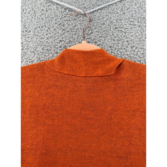 Eileen Fisher Womens Open Front Orange Linen Cardigan Sweater Size Medium - Picture 6 of 9